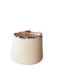 Aberto Design Vela 7TM de Concreto Rosa y Blanco Hecha a Mano con Fragancia de Soya para Decoración del Hogar 7 x 10 x 7 cm